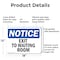 Signmission Exit Sign, Aluminum, 18 in W, 12 in H, Exit To Waiting Room OS-2PACK-NS-A-1218-L-12261 - alternate 5